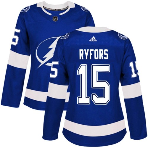 Women's Adidas Tampa Bay Lightning Simon Ryfors Blue Home Jersey ...